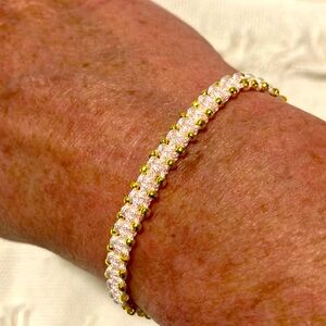 New Super Cute Boho Beaded Surf Festival Bracelet Light Pink Gold
